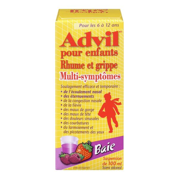 Children’s Advil relieves fevers for up to 8 hours, so your kid can get back to being a kid. To be sure this product is right for your child, always read and follow the label. Includes 1 package containing Children's Advil Suspension (100 mL bottle, Fruit-124