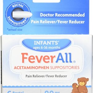 FeverAll Infants Acetaminophen Suppositories 6 Rectal Suppositories 80mg each-0