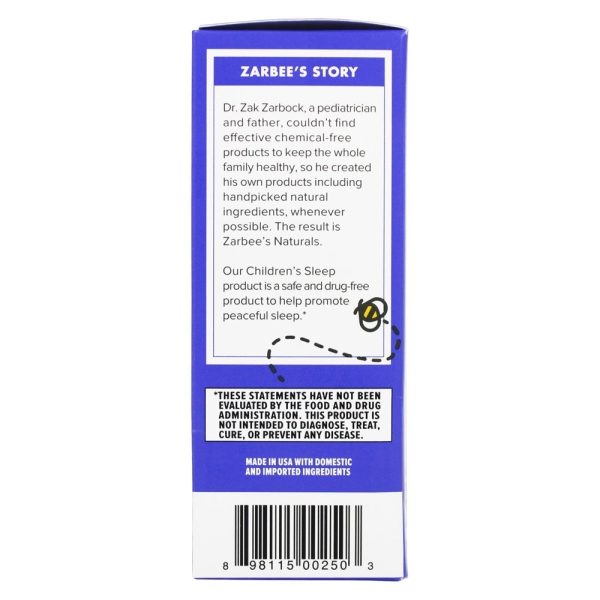 Zarbee's - Children's Sleep With Melatonin Natural Grape - 30 Chewable Tablets-345