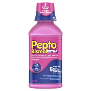 Pepto Bismol Liquid Extra Strength for Nausea, Heartburn, Indigestion, Upset Stomach, and Diarrhea Relief| Original Flavour, 350mL-0