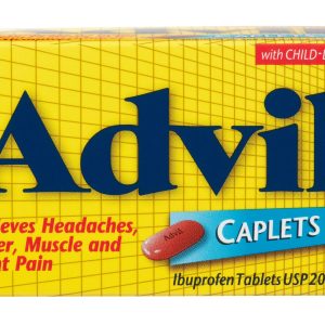 Advil Caplets 24 x 200mg Ibuprofen - Temporary Pain Reliever / Fever Reducer-0