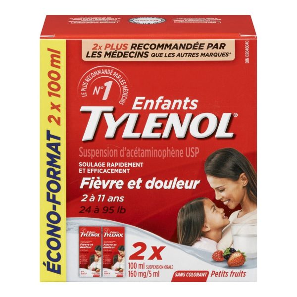 Tylenol Children's Medicine for Fever & Pain, Dye-Free Berry Liquid, Value Pack-171