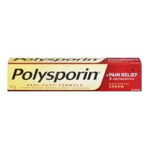 Polysporin Plus Pain Relief Antibiotic Cream, Heal-Fast Formula, 30g-0