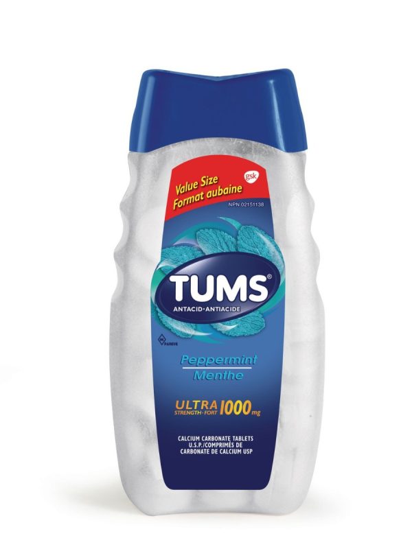 Tums Ultra Strength 1000mg Antacid for Heartburn Relief| 160 count Peppermint-0