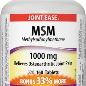 Webber Naturals® MSM Methylsulfonylmethane, 1000 mg| 160 tablets-0