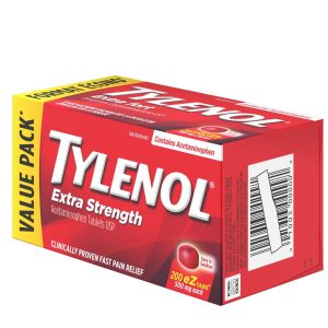 Tylenol Extra Strength Pain Relief Acetaminophen 500mg EZTabs x 200 tablets-0