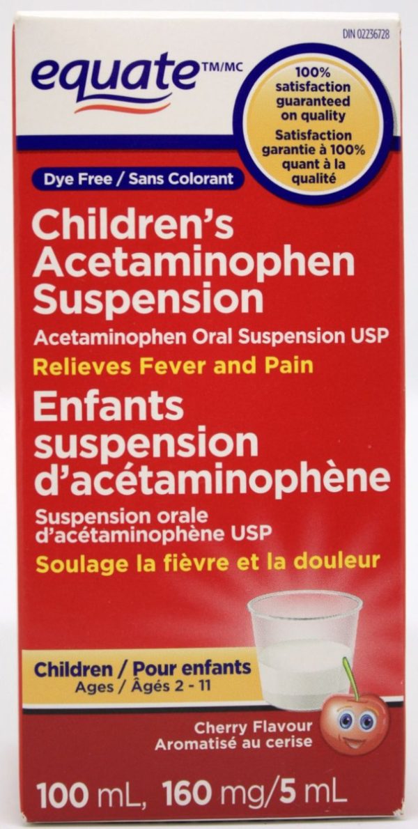 Equate Children's Acetaminophen Suspension| Cherry Flavor-0