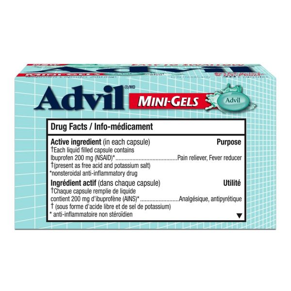 Advil Mini-Gels (30 Count), 200 mg ibuprofen, Temporary Pain Reliever / Fever Reducer-130
