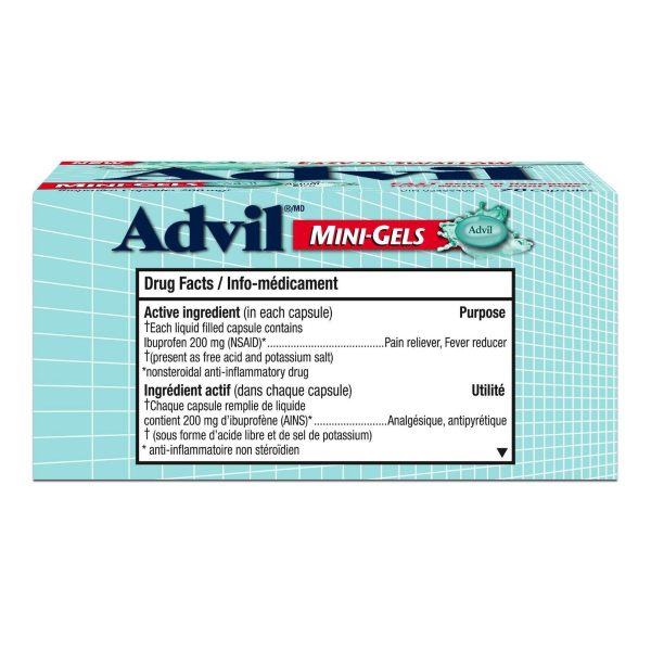Advil Mini-Gels (70 Count), 200 mg ibuprofen, Temporary Pain Reliever / Fever Reducer-133