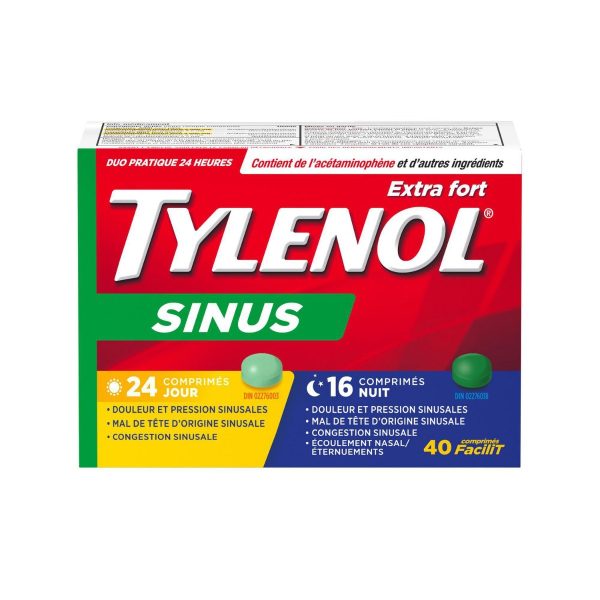 TYLENOL® Sinus Extra Strength eZ Tabs, Relieves Sinus congestion & other Sinus symptoms, Daytime & Nighttime, Convenience Pack, 40ct-212