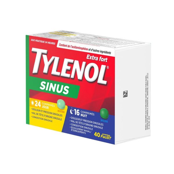 TYLENOL® Sinus Extra Strength eZ Tabs, Relieves Sinus congestion & other Sinus symptoms, Daytime & Nighttime, Convenience Pack, 40ct-211