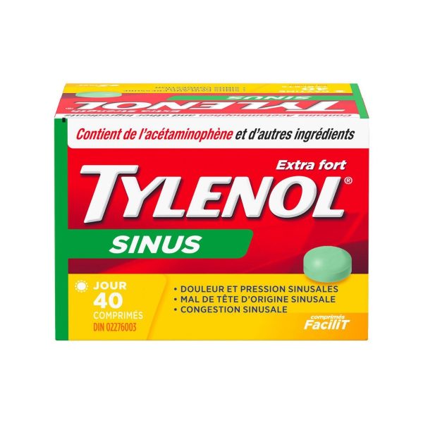 Tylenol Extra Strength Sinus Relief Daytime EZTabs, Acetaminophen 500mg x 40 Tablets-206