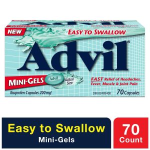 Advil Mini-Gels (70 Count), 200 mg ibuprofen, Temporary Pain Reliever / Fever Reducer-0
