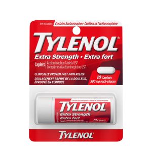 Tylenol Extra Strength 500mg 10 Caplets (vial)-0