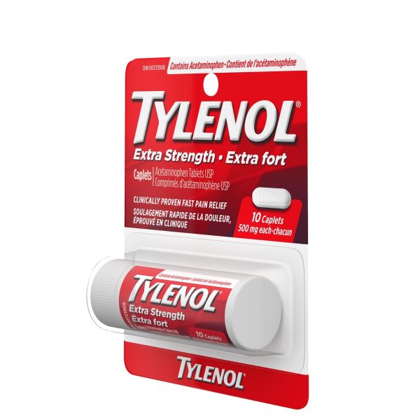 Tylenol Extra Strength 500mg 10 Caplets (vial)-157