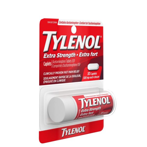 Tylenol Extra Strength 500mg 10 Caplets (vial)-156