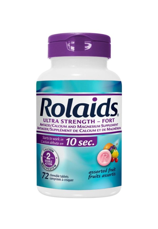 Rolaids Ultra Strength Fruit Flavoured Antacids 72 Tablets-0