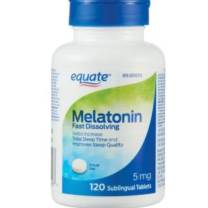 Equate Melatonin Fast Dissolving 5 mg| 120 Sublingual Tablets-0