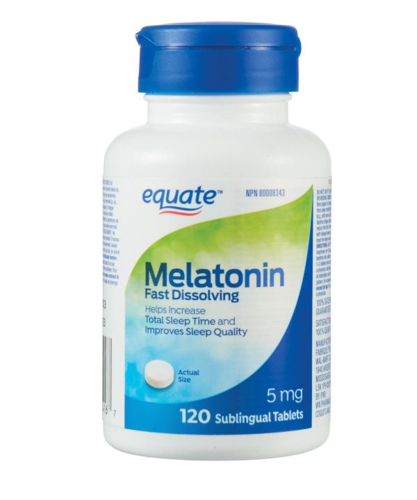 Equate Melatonin Fast Dissolving 5 mg| 120 Sublingual Tablets-0