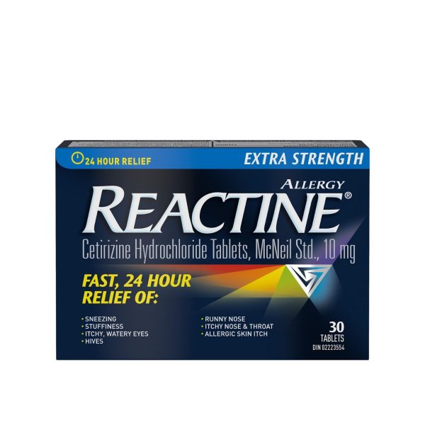 Reactine Extra Strength 24 Hour Allergy Medicine, Antihistamine 10mg x 30 Tablets-0