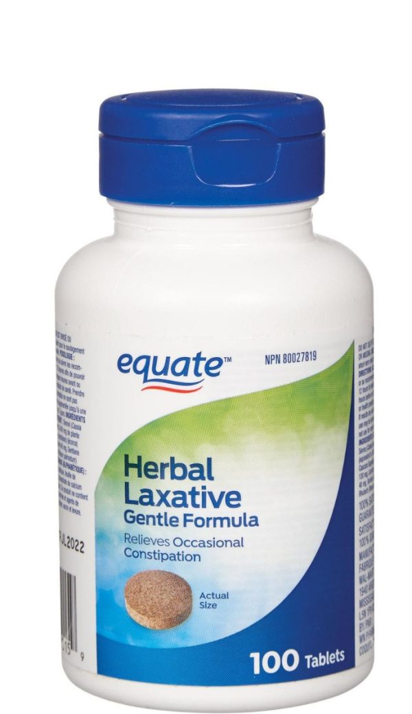 Equate Herbal Laxative Gentle Formula 100 Tablets-0