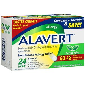 Alavert Allergy 24-Hour Relief (Fresh Mint Flavor Orally Disintegrating Tablets), Non-Drowsy, Antihistamine, 60 Count (Pack of 1)-0