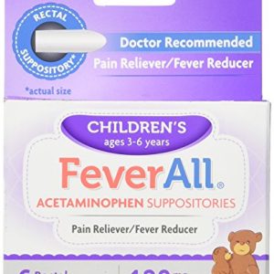 FeverAll Children's Acetaminophen Suppositories, 120 mg - 6 each-0