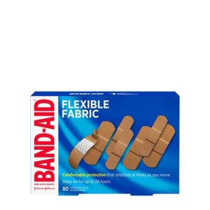 Band-Aid Flexible Fabric Adhesive Bandages, Family Pack| 80 Count, Assorted Sizes-0