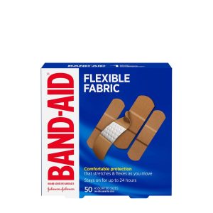 Band-Aid Flexible Fabric Adhesive Bandages, Family Pack| 50 Count, Assorted Sizes-0