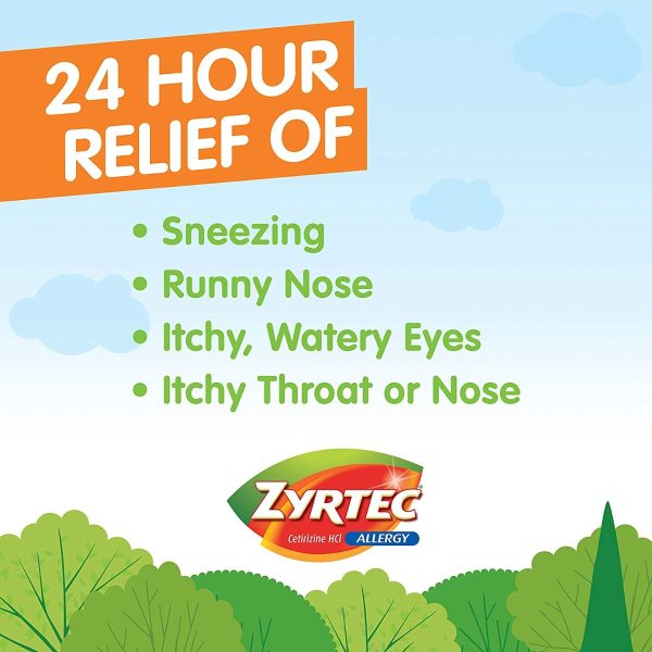Zyrtec Allergy Relief Dissolve Tablets With Cetirizine Hcl Antihistamine, Citrus Flavored, 24 Count-264